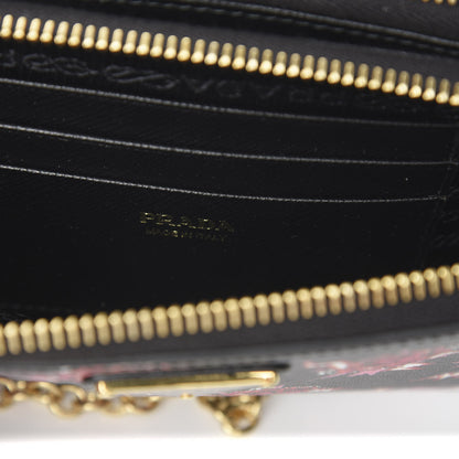 Prada X UNIVERSAL STUDIOS Saffiano Frankenstein Rose Mini Double Zip Chain Crossbody Bag Lacca 4 of 9