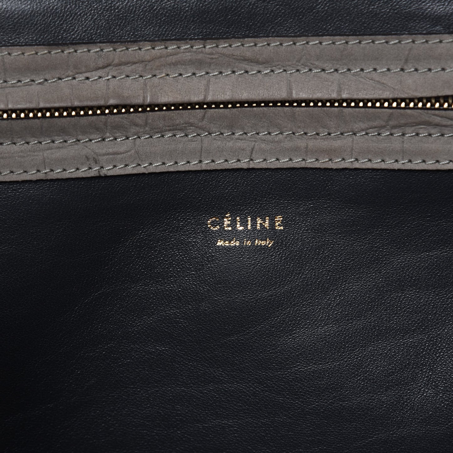 Crocodile Embossed Nubuck Large Phantom Luggage Grey