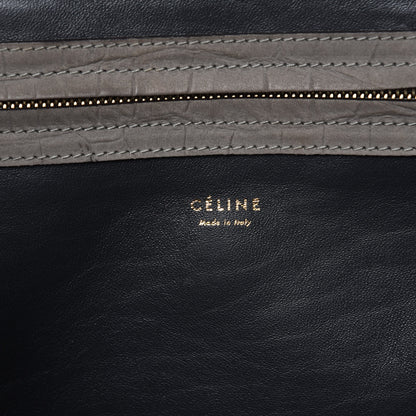Celine Crocodile Embossed Nubuck Large Phantom Luggage Grey 6 of 18