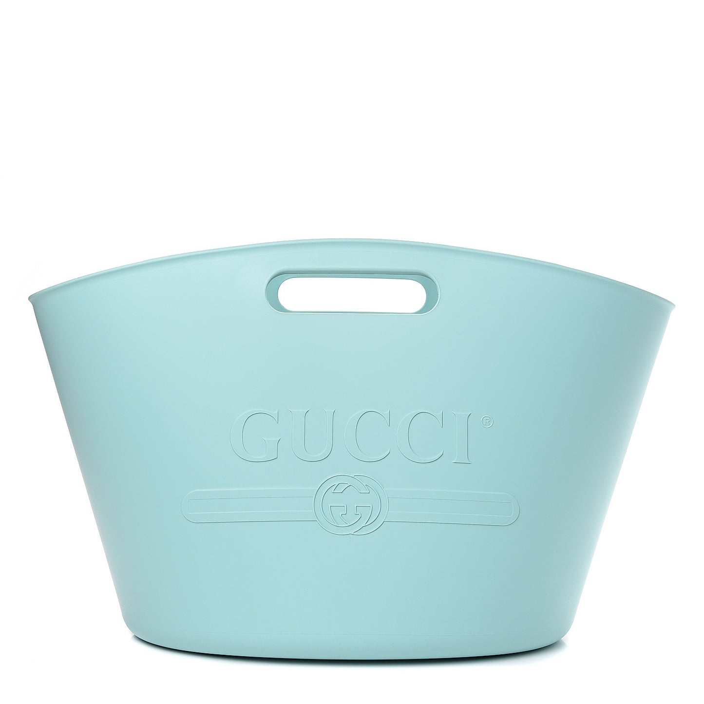 Rubber Oversized Logo Tote Teal