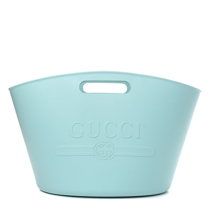 Gucci Rubber Oversized Logo Tote Teal 1 of 9