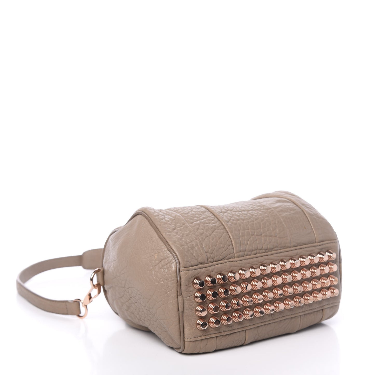 Pebbled Lambskin Rockie Latte Rose Gold Hardware