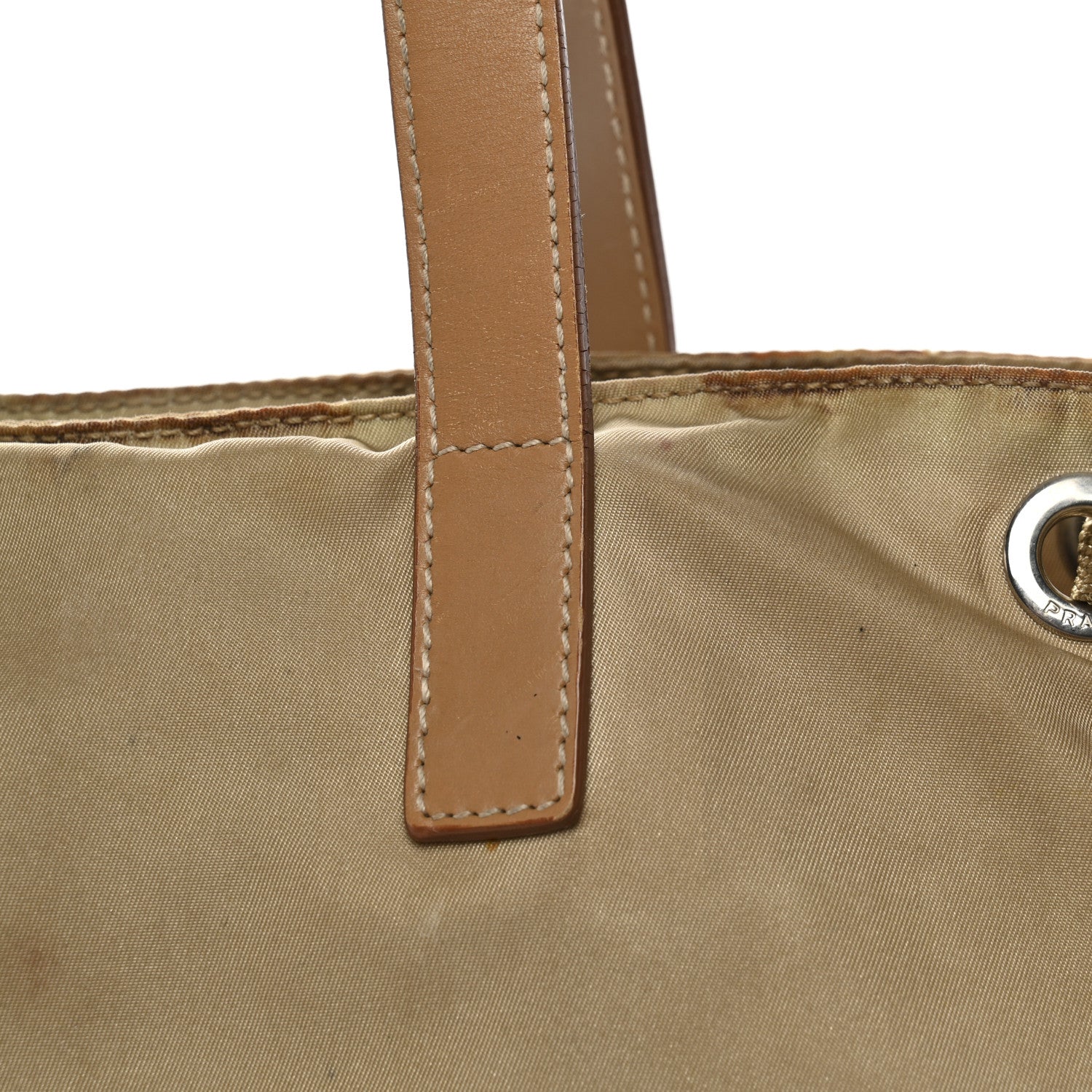 Prada Nylon Vela Shopping Tote Sesamo 16 of 19