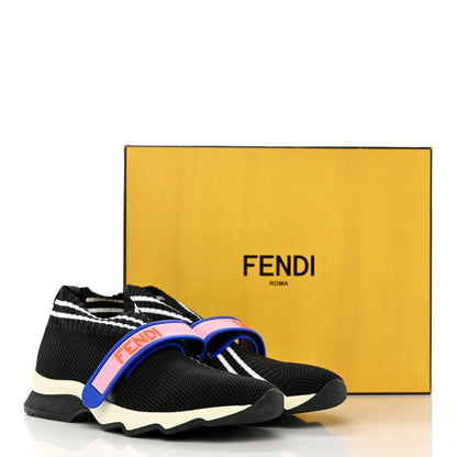Fendi Stretch Yarn Stiff Band Rockoko Sneakers 37 Black 9 of 9