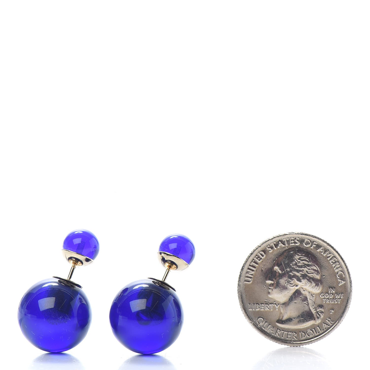 Christian Dior Mise En Dior Tribal Earrings Navy 2 of 3