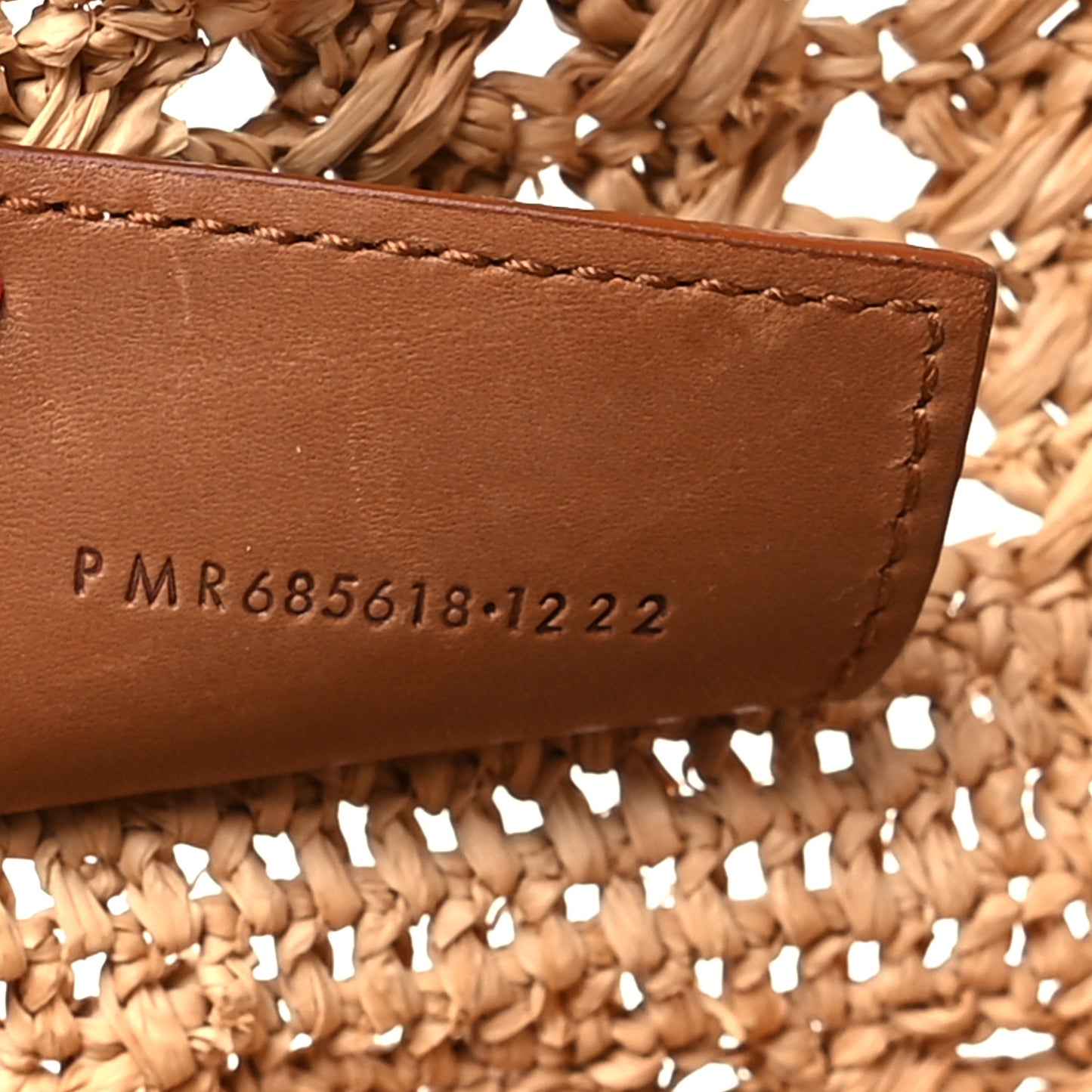Raffia Calfskin Small Panier Tote Naturel