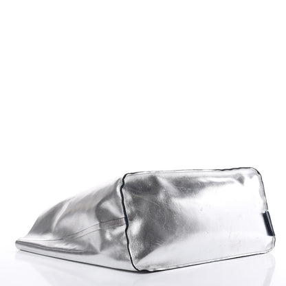 Givenchy Metallic Calfskin Suede Ombre Large Reversible Antigona Tote Blue Silver 7 of 25