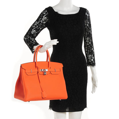 Hermes Togo Birkin 35 Feu 2 of 27