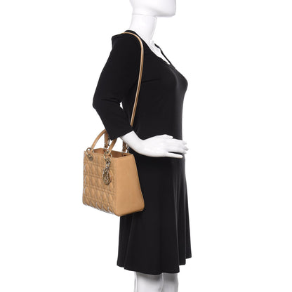 Christian Dior Patent Cannage Medium Lady Dior Beige 2 of 10
