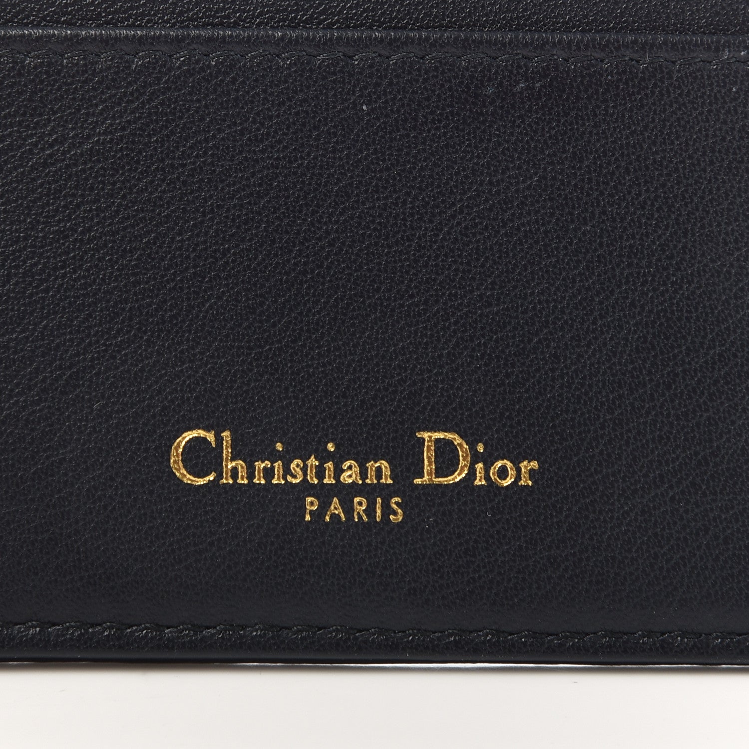Christian Dior Oblique Calfskin Card Holder Black 6 of 6