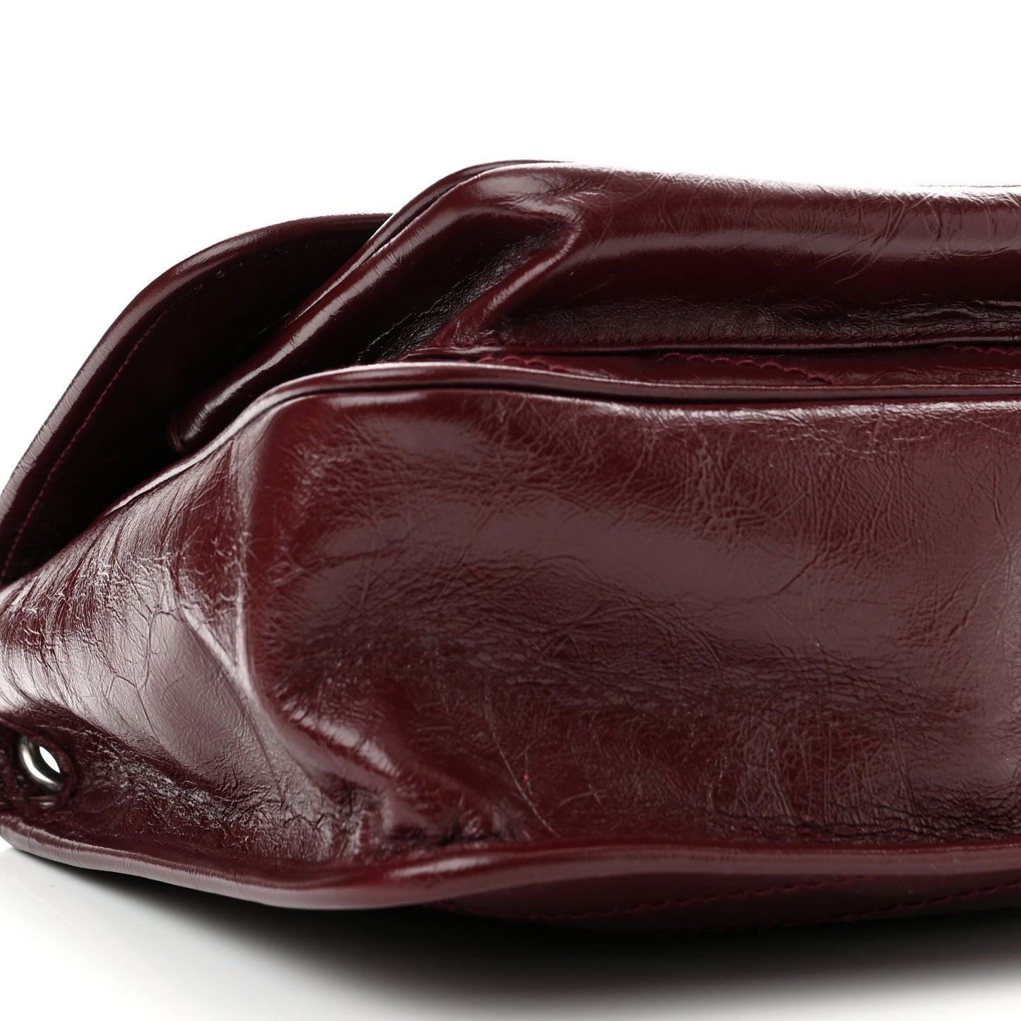 Crinkled Calfskin Matelasse Monogram Medium Niki Chain Satchel Rouge Legion