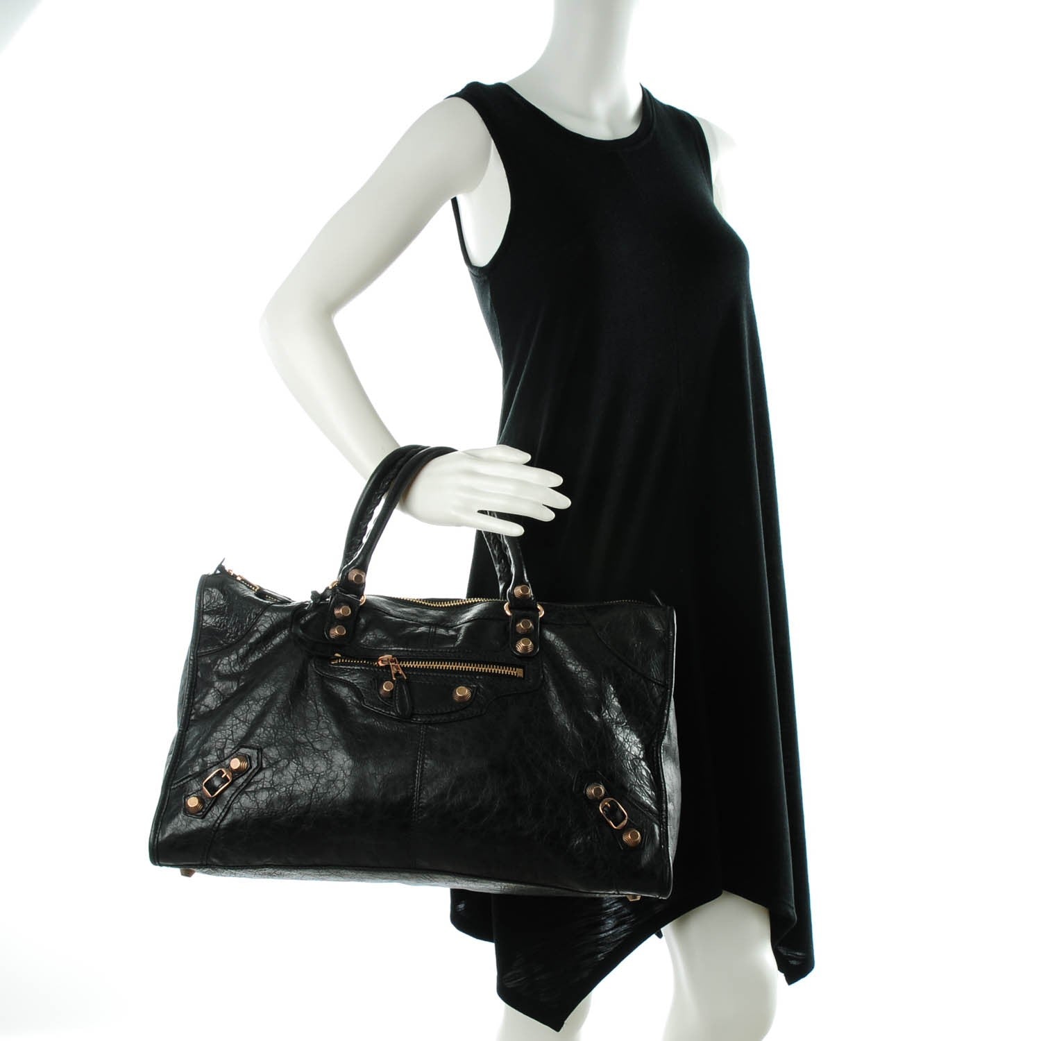 Balenciaga Agneau Giant 21 Rose Gold Hardware Work Black 2 of 7