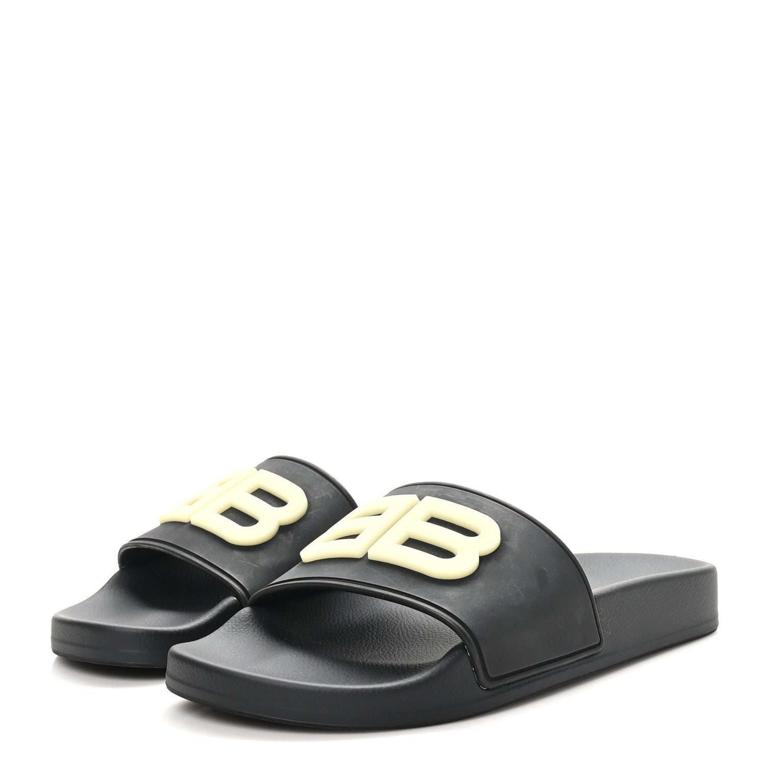 Balenciaga Rubber Womens BB Pool Slide Sandals 36 Black 4 of 8