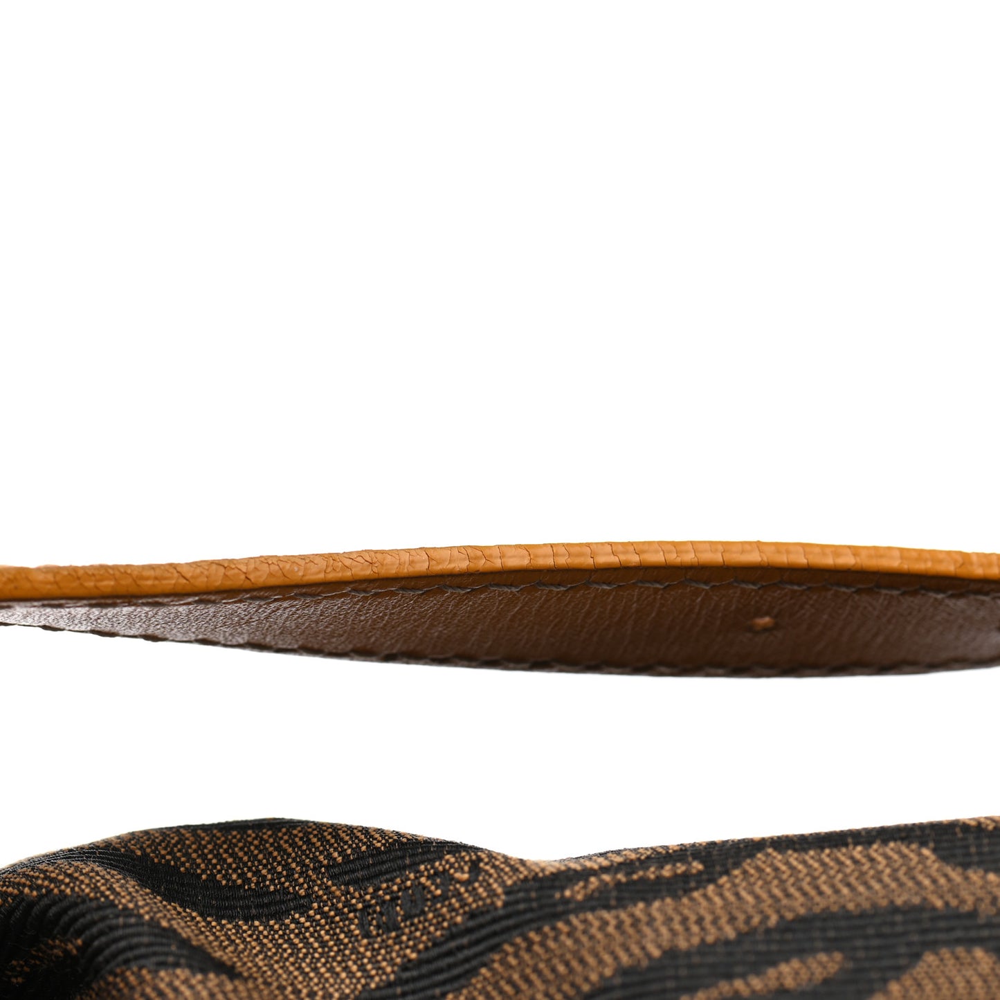 Canvas Tiger Print Mini Pochette Brown