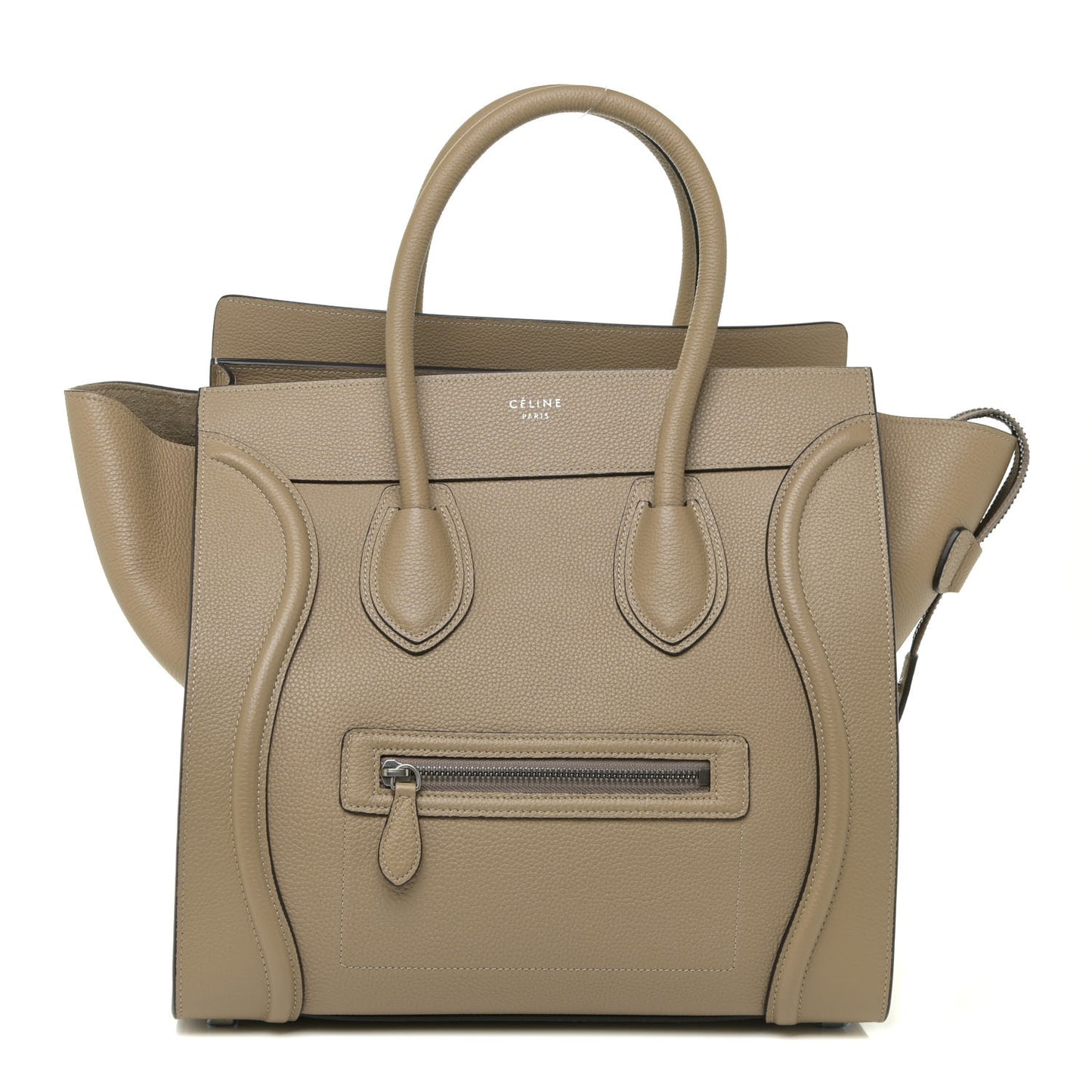 Drummed Calfskin Mini Luggage Taupe