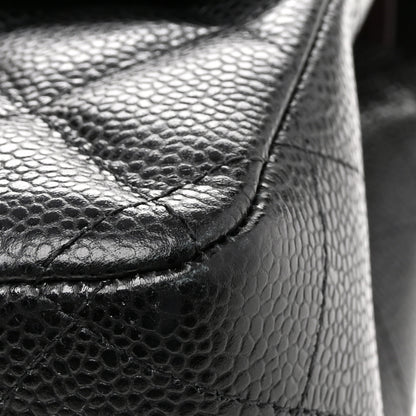 Chanel Caviar Quilted Jumbo Double Flap Black 12 of 12