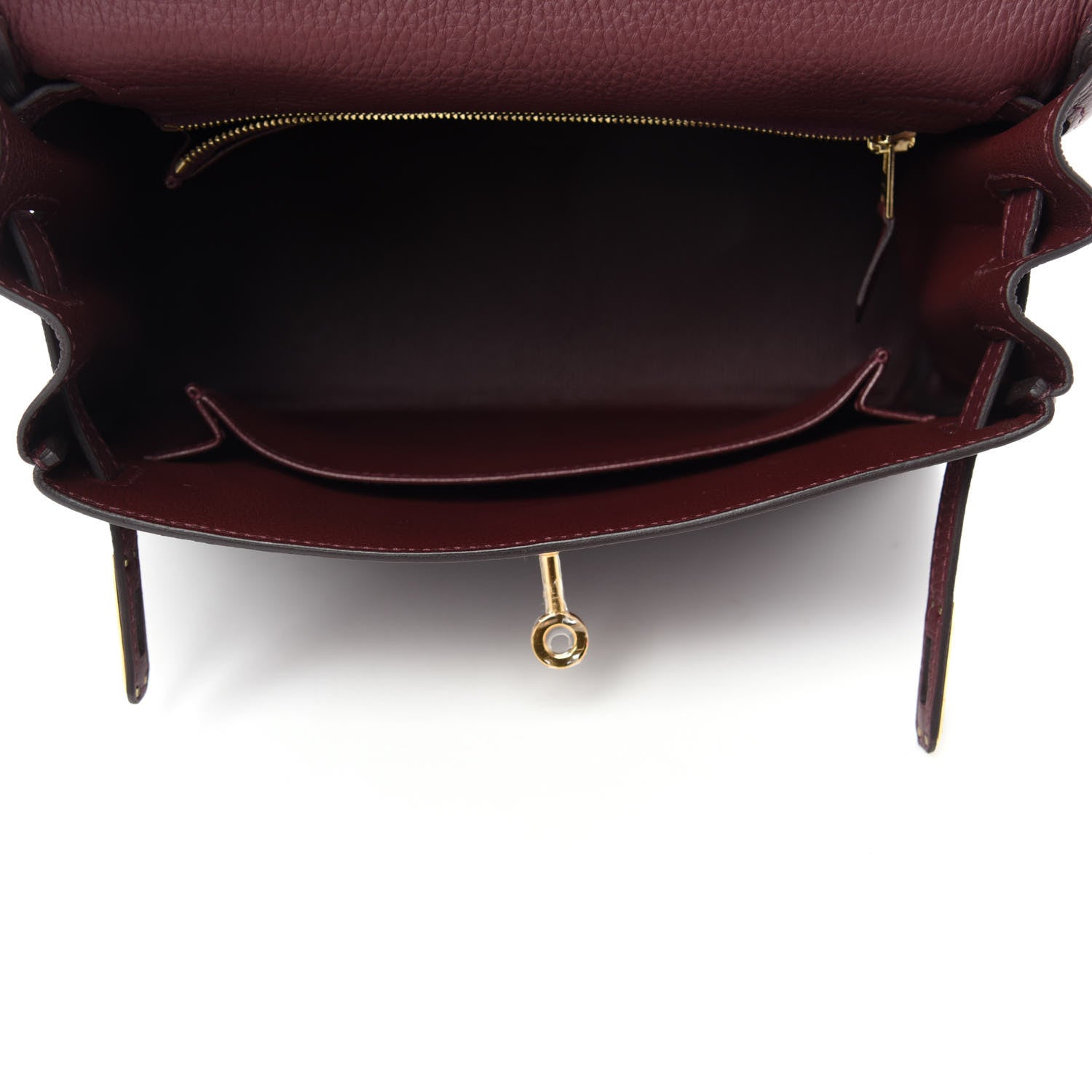Hermes Togo Kelly Retourne 25 Bordeaux 5 of 11