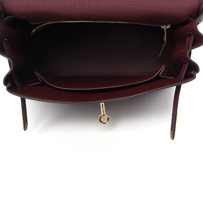Hermes Togo Kelly Retourne 25 Bordeaux 5 of 11