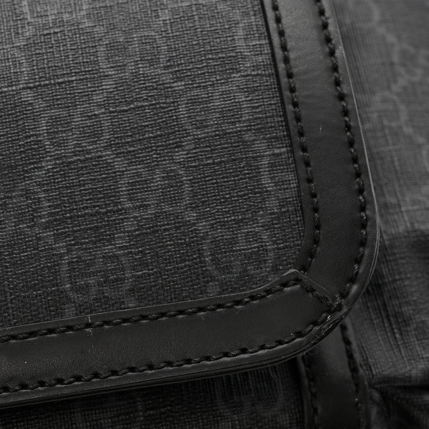 Gucci GG Supreme Monogram Web Messenger Diaper Bag Black Grey 14 of 14