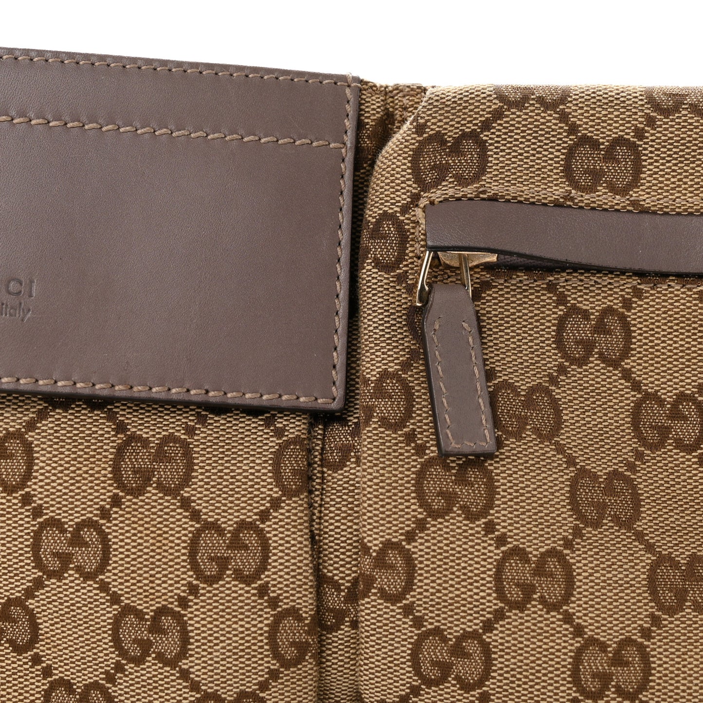GG Monogram Web Double Pocket Belt Bag Purple