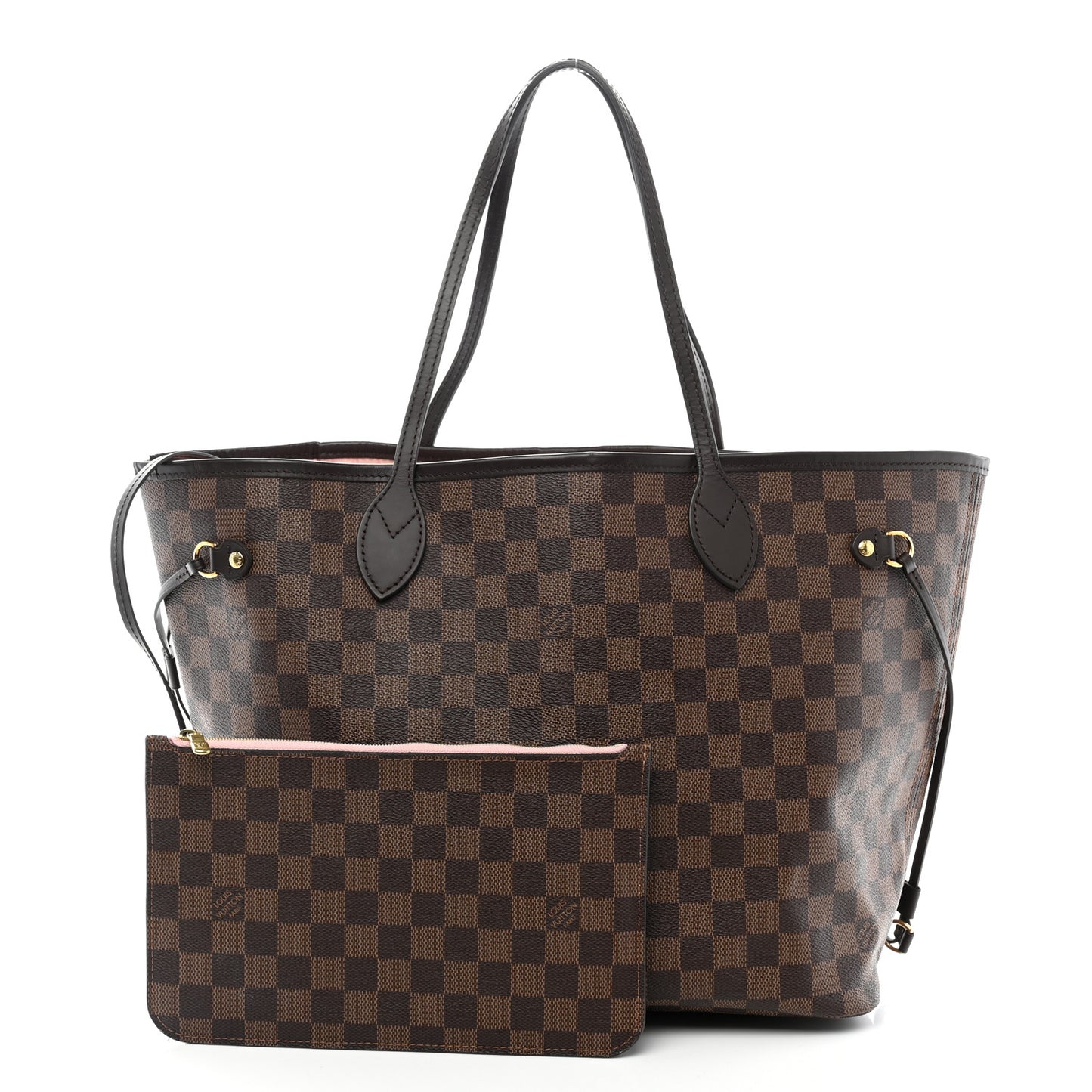 Damier Ebene Neo Neverfull MM Rose Ballerine