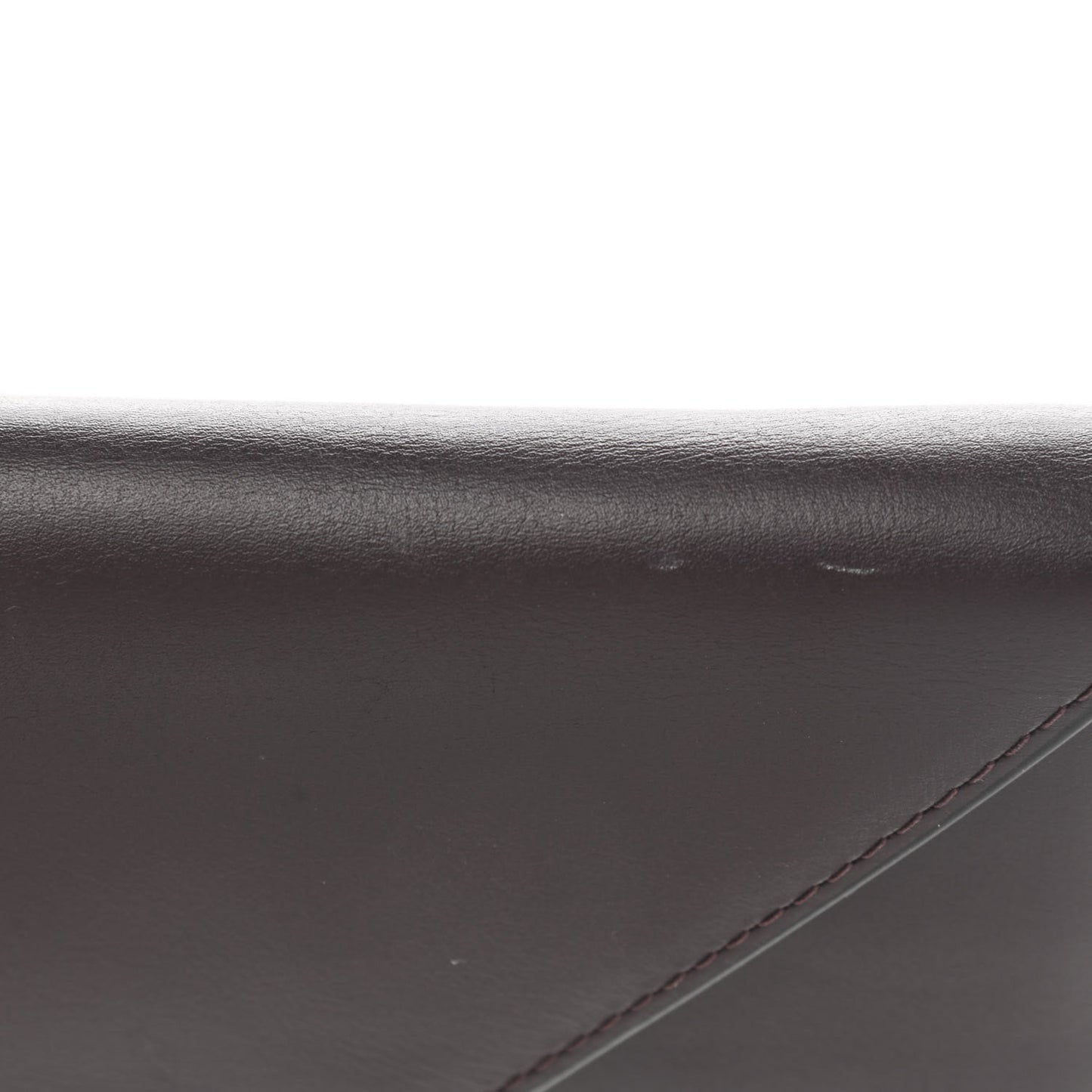 Calfskin Prisma Skeletal Envelope Wallet Oxblood