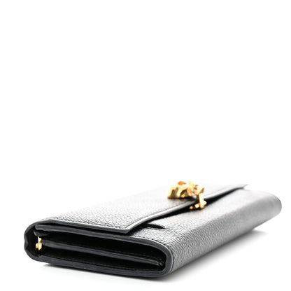 Alexander McQueen Pebbled Calfskin Skull Wallet on Chain Black 9 of 13