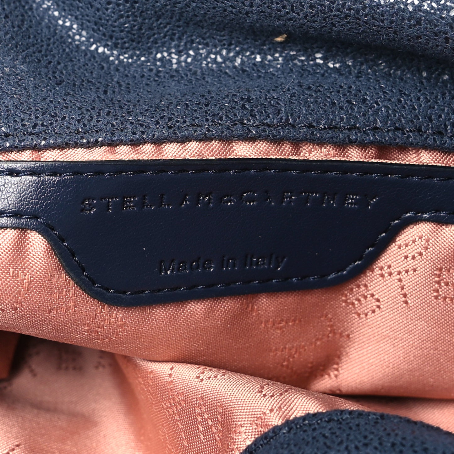 Shaggy Deer Mini Falabella Fold Over Tote Navy