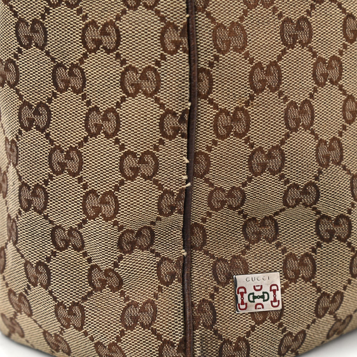 GG Monogram Web Pop Tote Dark Brown