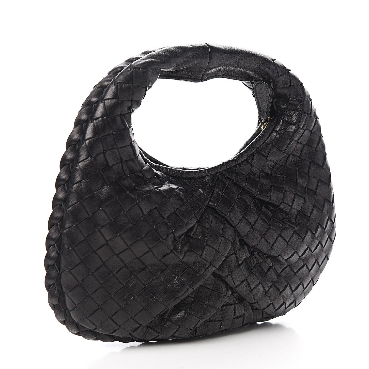 Bottega Veneta Nappa Intrecciato Pleated Mini Veneta Hobo Black 2 of 9