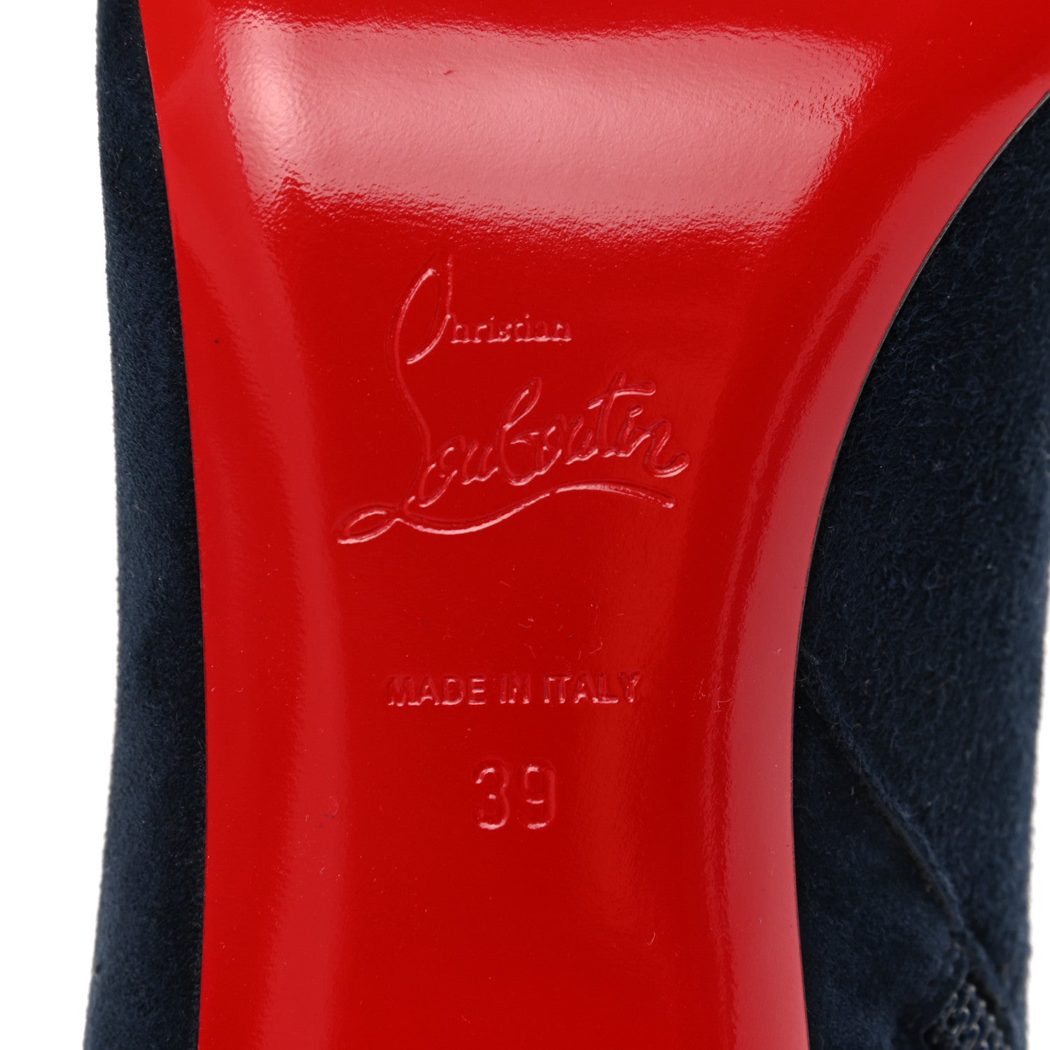Christian Louboutin Suede Castarika Round Toe Ankle Booties 39 Nocturne 6 of 8