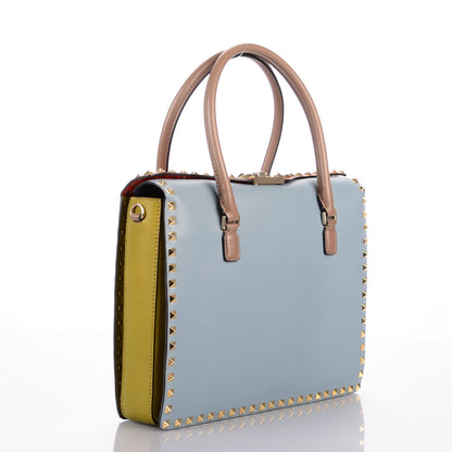 Valentino Garavani Vitello Colorblock Rockstud Convertible Top Handle Tote Multicolor 3 of 8