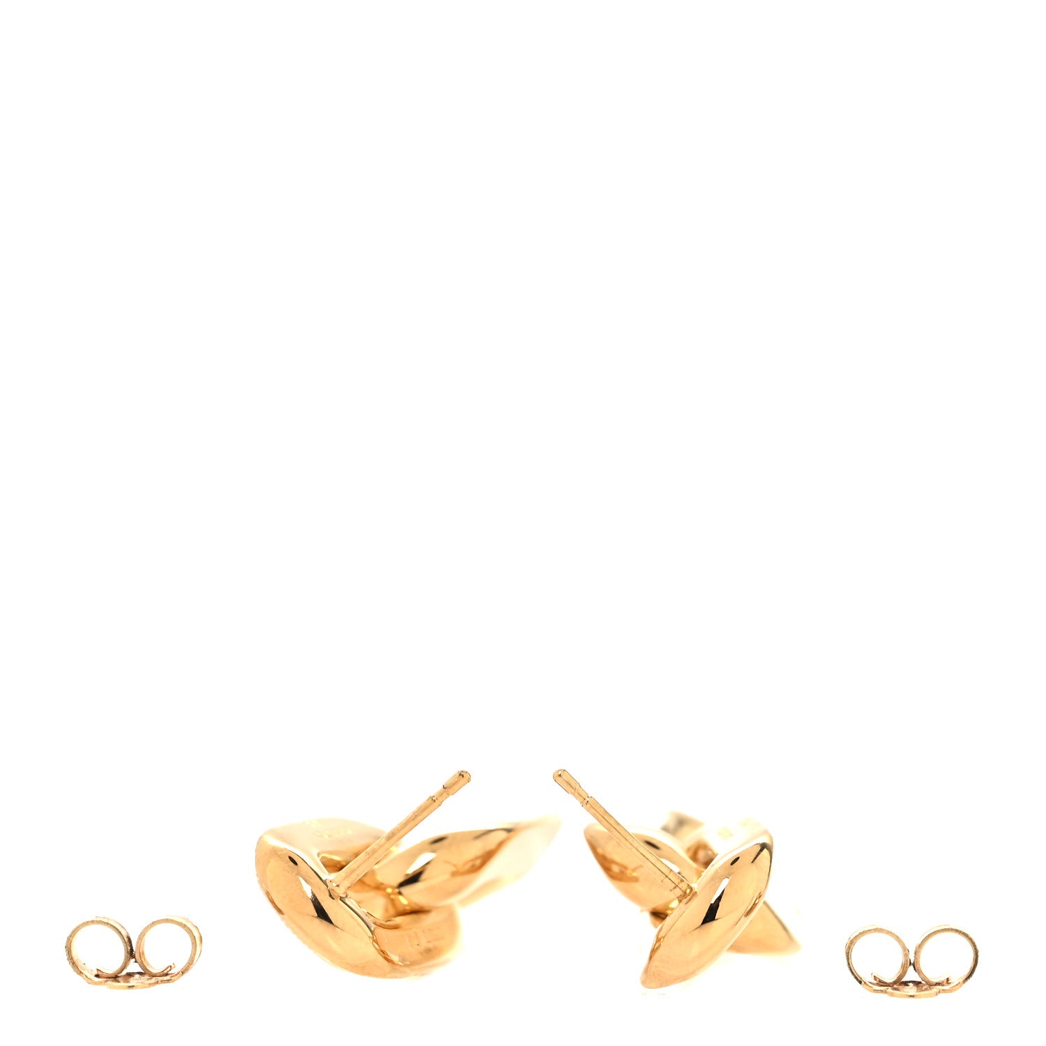Louis Vuitton Metal LV Edge Double Hoop Earrings Gold 3 of 5