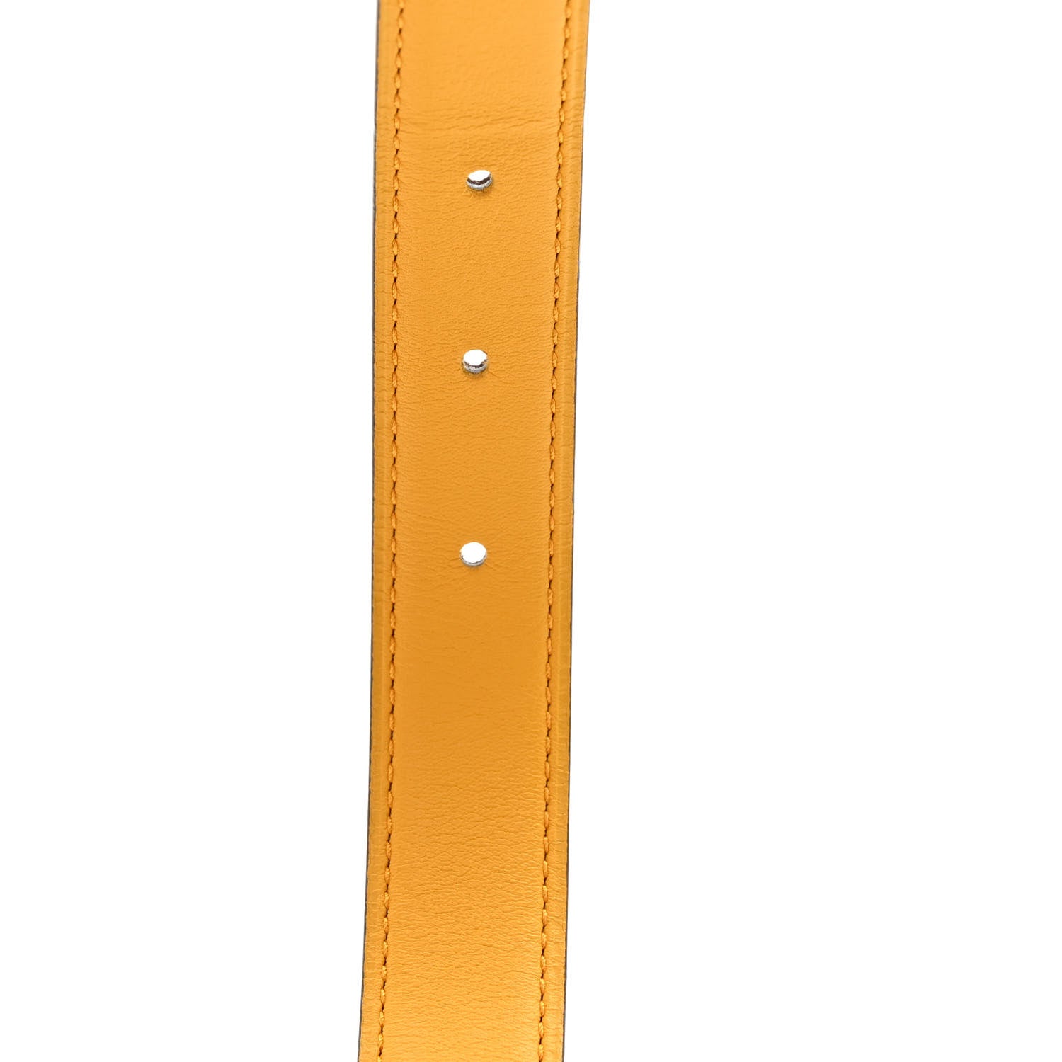 Hermes Swift Epsom 24mm Gamma Belt 75 30 Jaune Ambre Etoupe 5 of 5