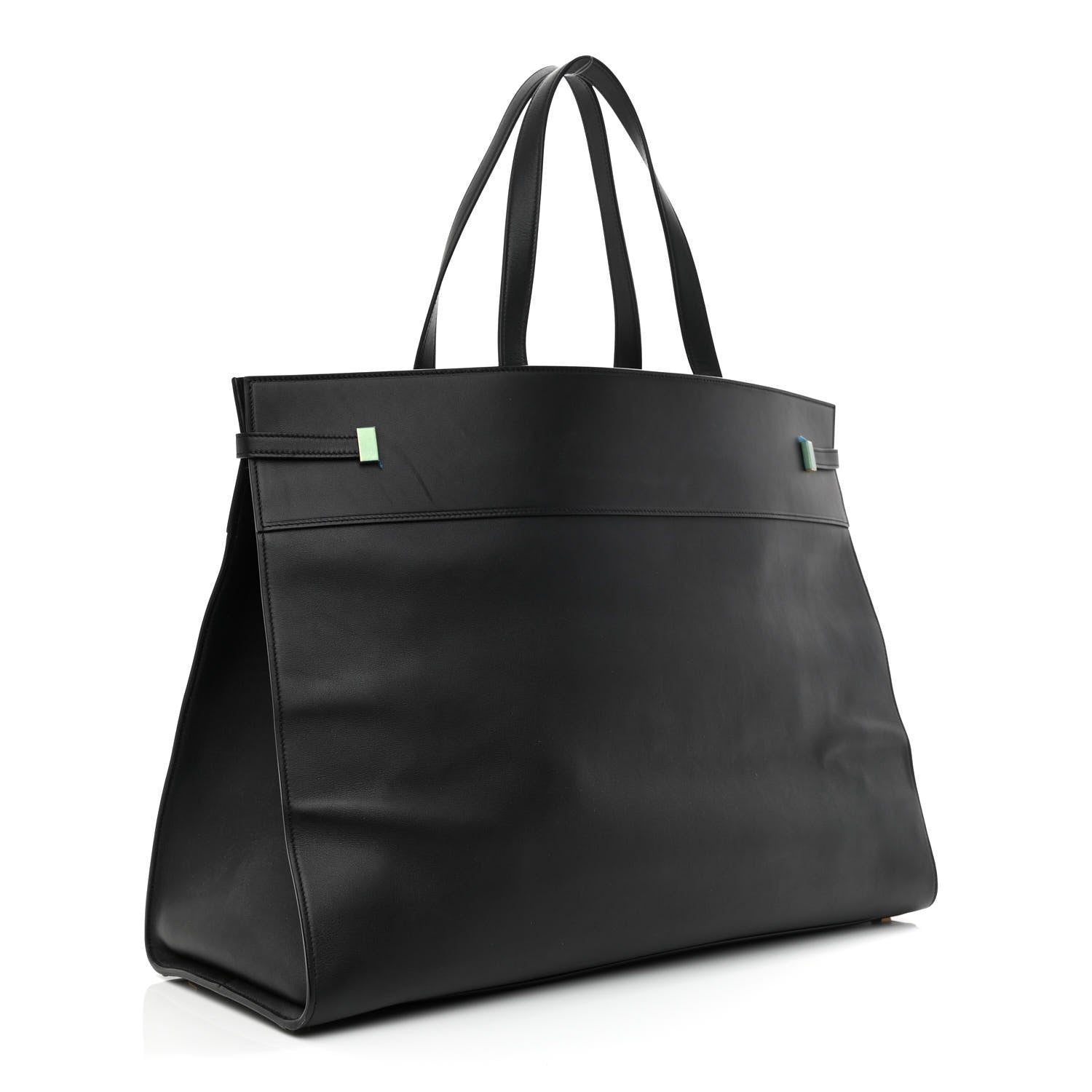 Saint Laurent Calfskin Large Manhattan Shopper Tote Black 2 of 9