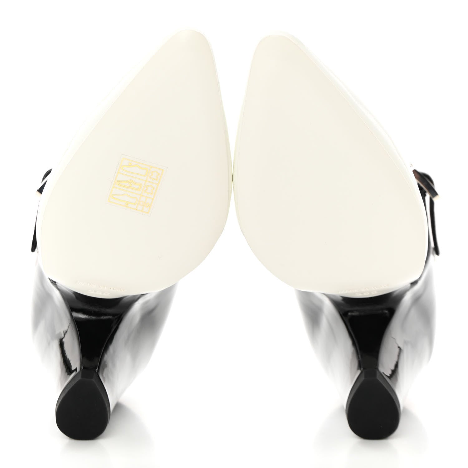Chanel Patent Calfskin CC Pumps 36 White Black 5 of 10