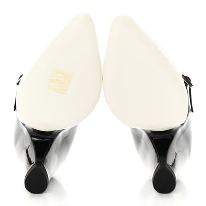 Chanel Patent Calfskin CC Pumps 36 White Black 5 of 10
