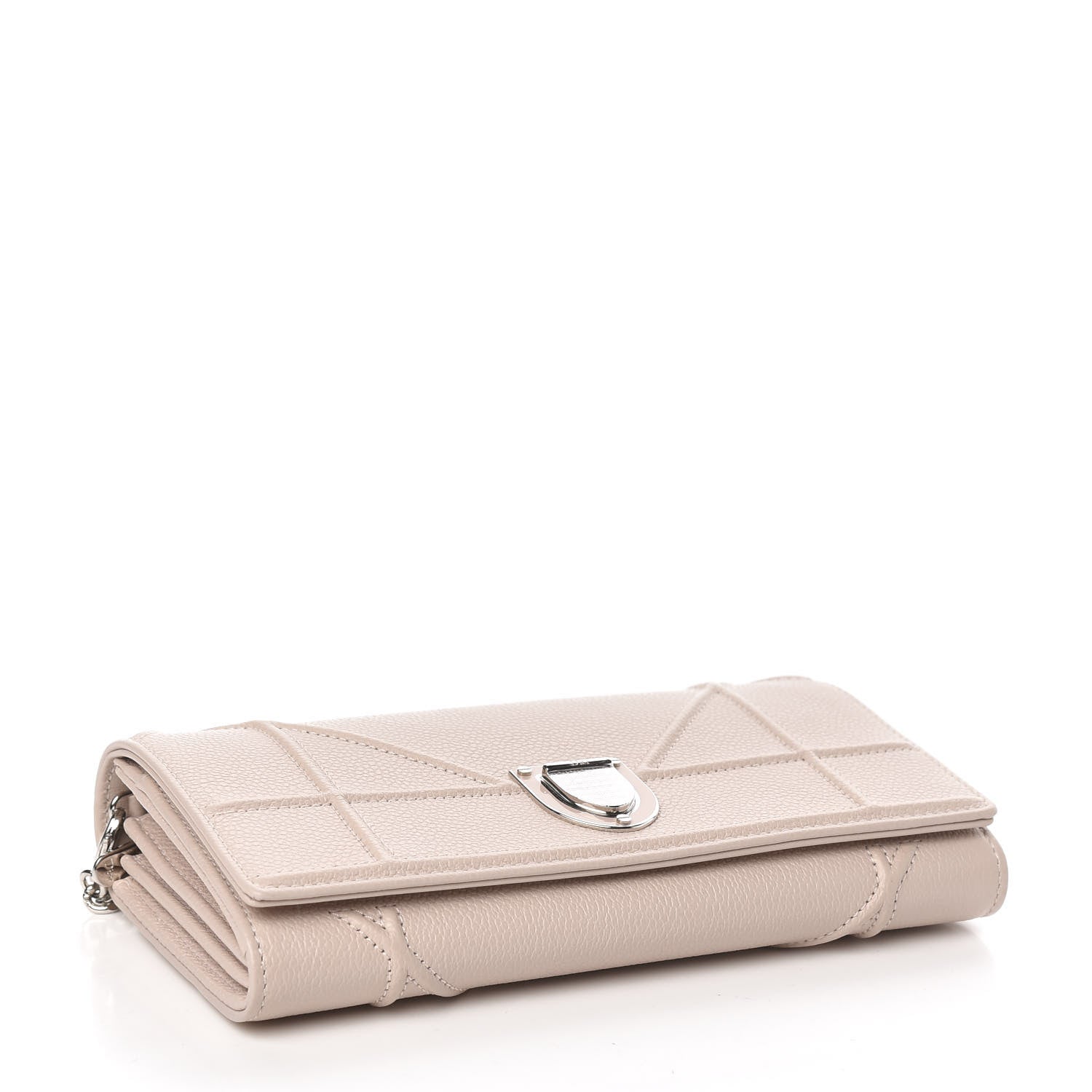 Christian Dior Grained Calfskin Diorama Croisiere Chain Wallet Rose Poudre 4 of 10
