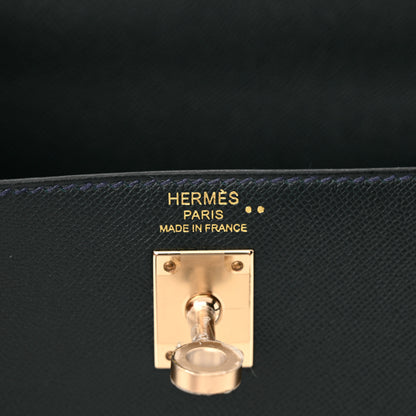 Hermes Madame Calfskin Shiny Niloticus Crocodile Kelly Sellier Touch 25 Vert Rousseau 6 of 11