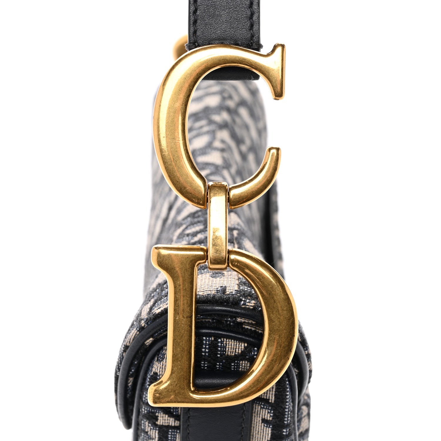 Christian Dior Oblique Saddle Bag Blue 11 of 12