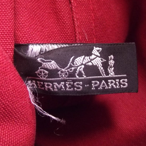 Hermes Canvas Harnais Tote Red 8 of 12