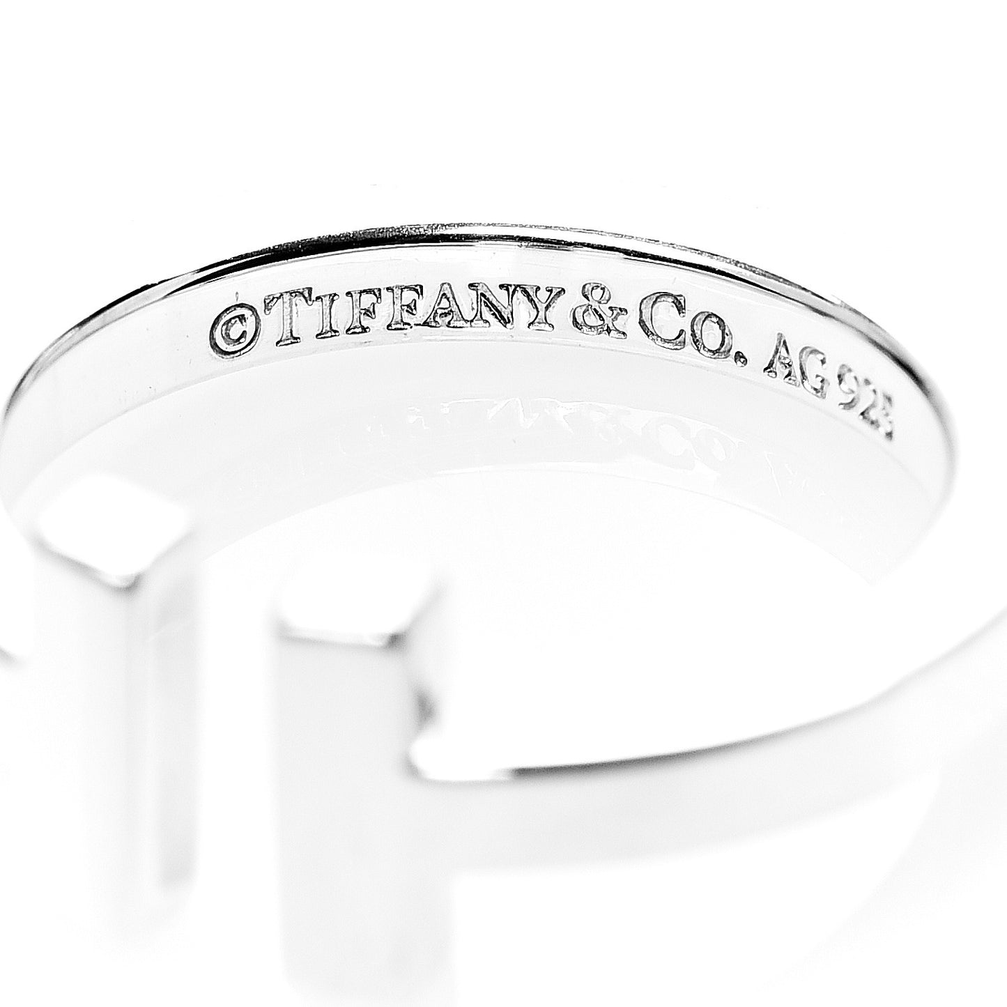 Sterling Silver T Square Ring 52 6