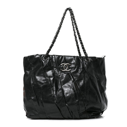 Chanel Glazed Calfskin Large Twisted Tote Black 1 of 10