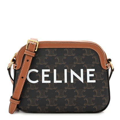 Celine Triomphe Canvas Small Camera Bag Tan 1 of 11
