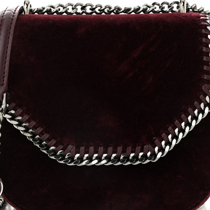 Stella McCartney Velvet Mini Falabella Box Shoulder Bag Burgundy 6 of 8