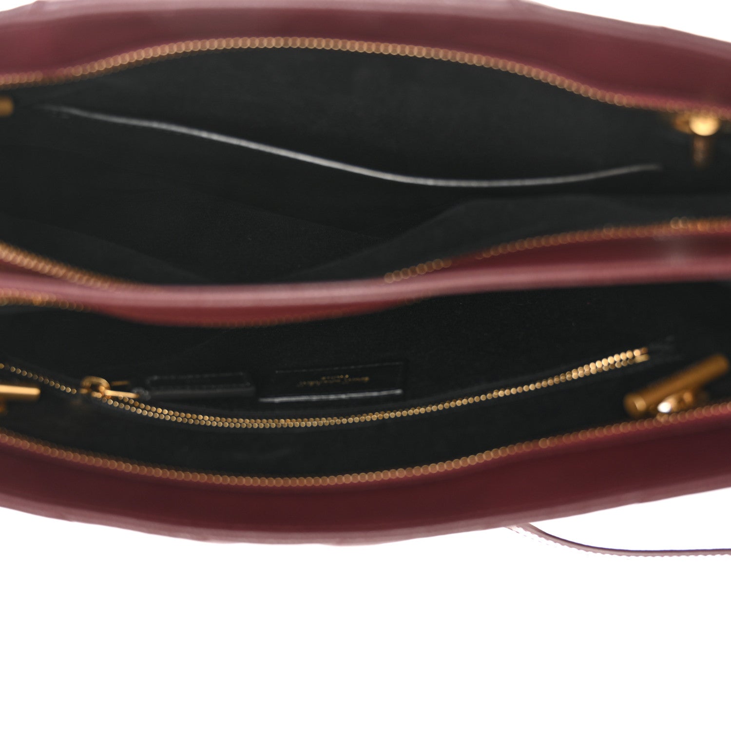 Saint Laurent Grain de Poudre Matelasse Chevron Medium Tribeca Shopping Bag Rouge Legion 5 of 10