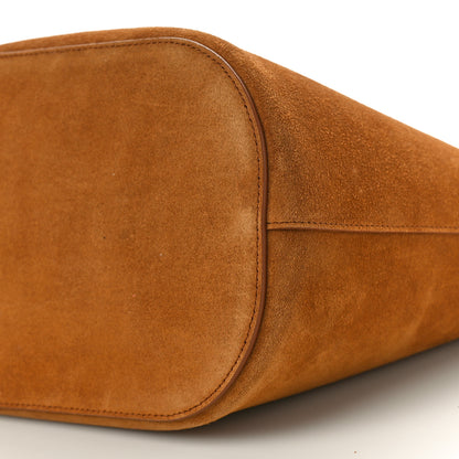 Celine Suede Calfskin Triomphe Medium Louise Bag Pecan 10 of 10