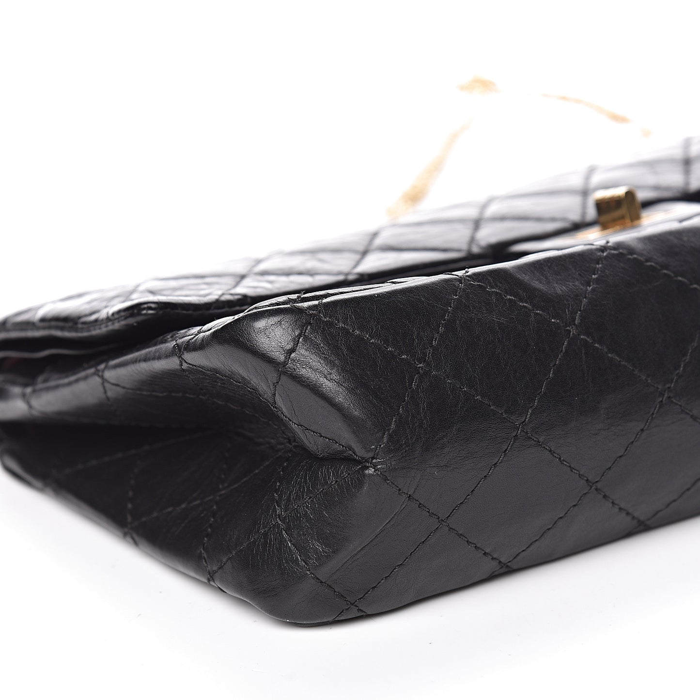 Aged Calfskin Quilted 2.55 Reissue 226 Flap Black