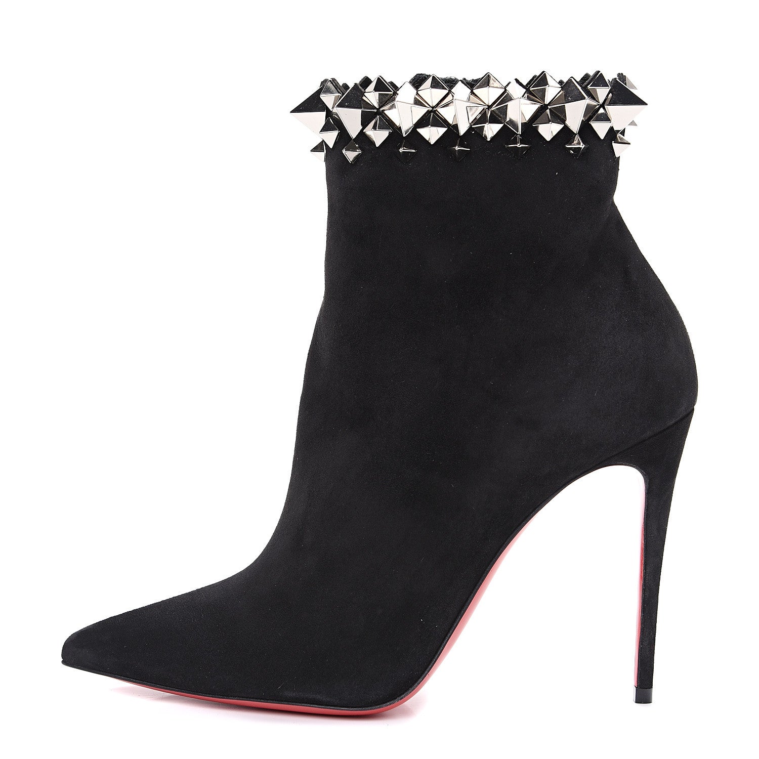 Christian Louboutin Veau Velours Firmamma 100 Booties 36.5 Black Silver 1 of 8