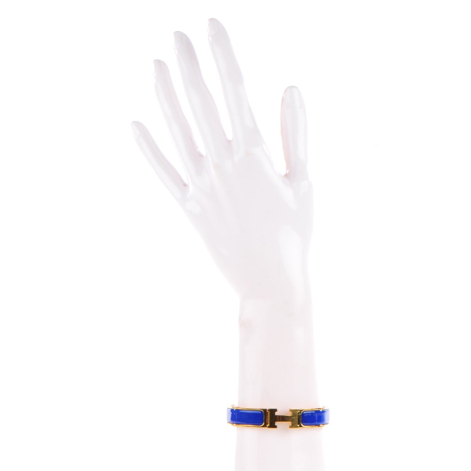 Hermes Narrow Enamel Clic Clac H Bracelet PM Royal Bleu 2 of 6